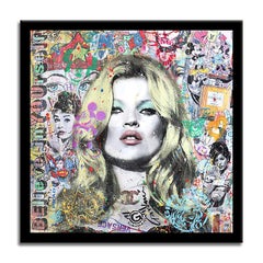 Kate Moss Believe in yourself, Painting, Acrylic on Canvas