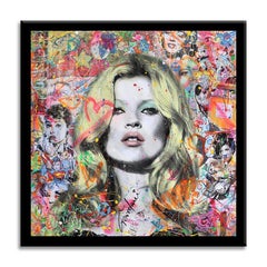 Kate Moss My Muse, Painting, Acrylic on Canvas