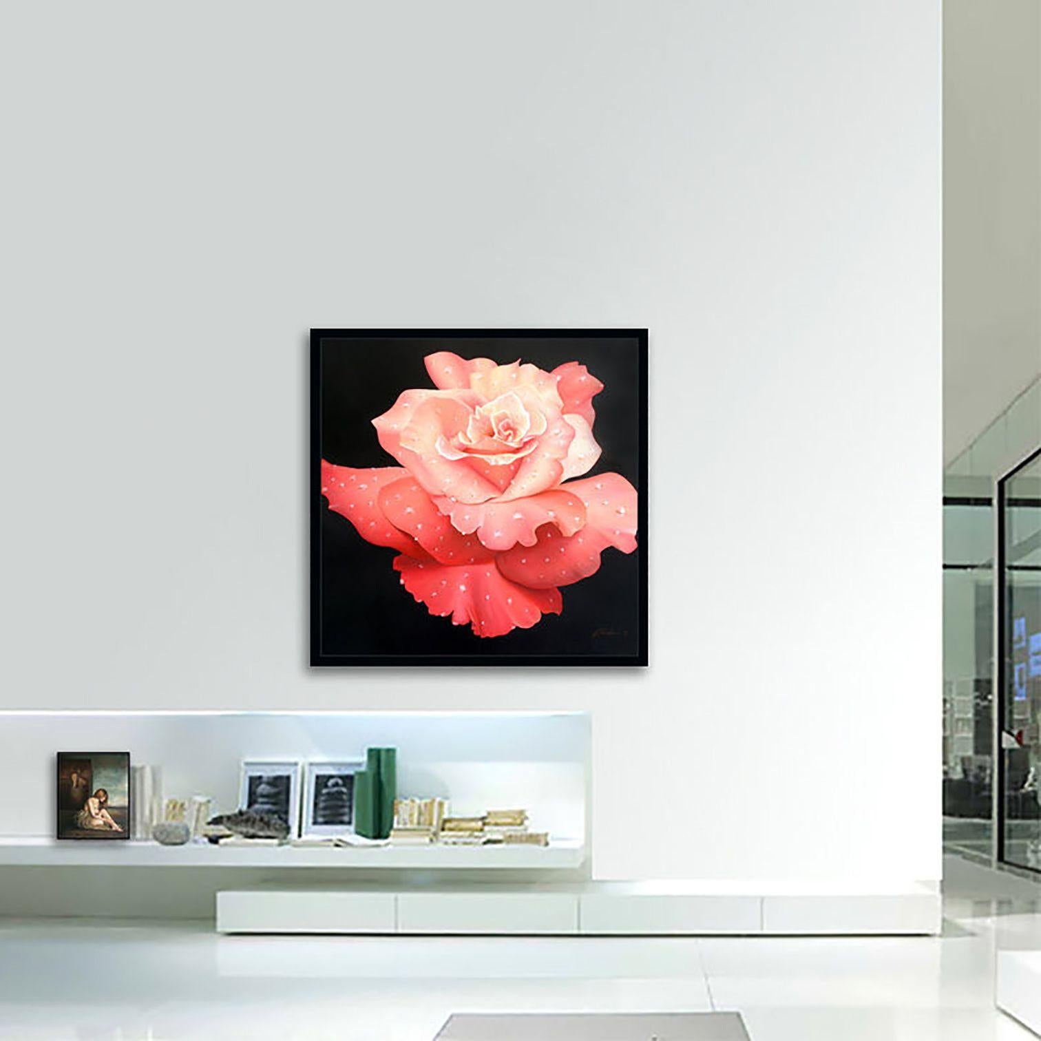 Le Rose, Painting, Oil on Canvas For Sale 1