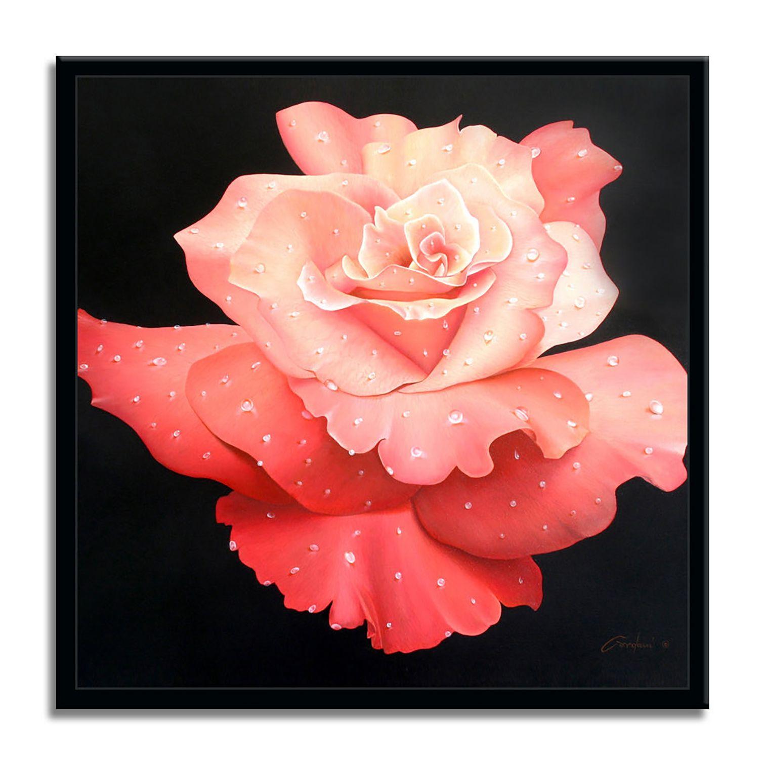 Le Rose, Painting, Oil on Canvas For Sale 3