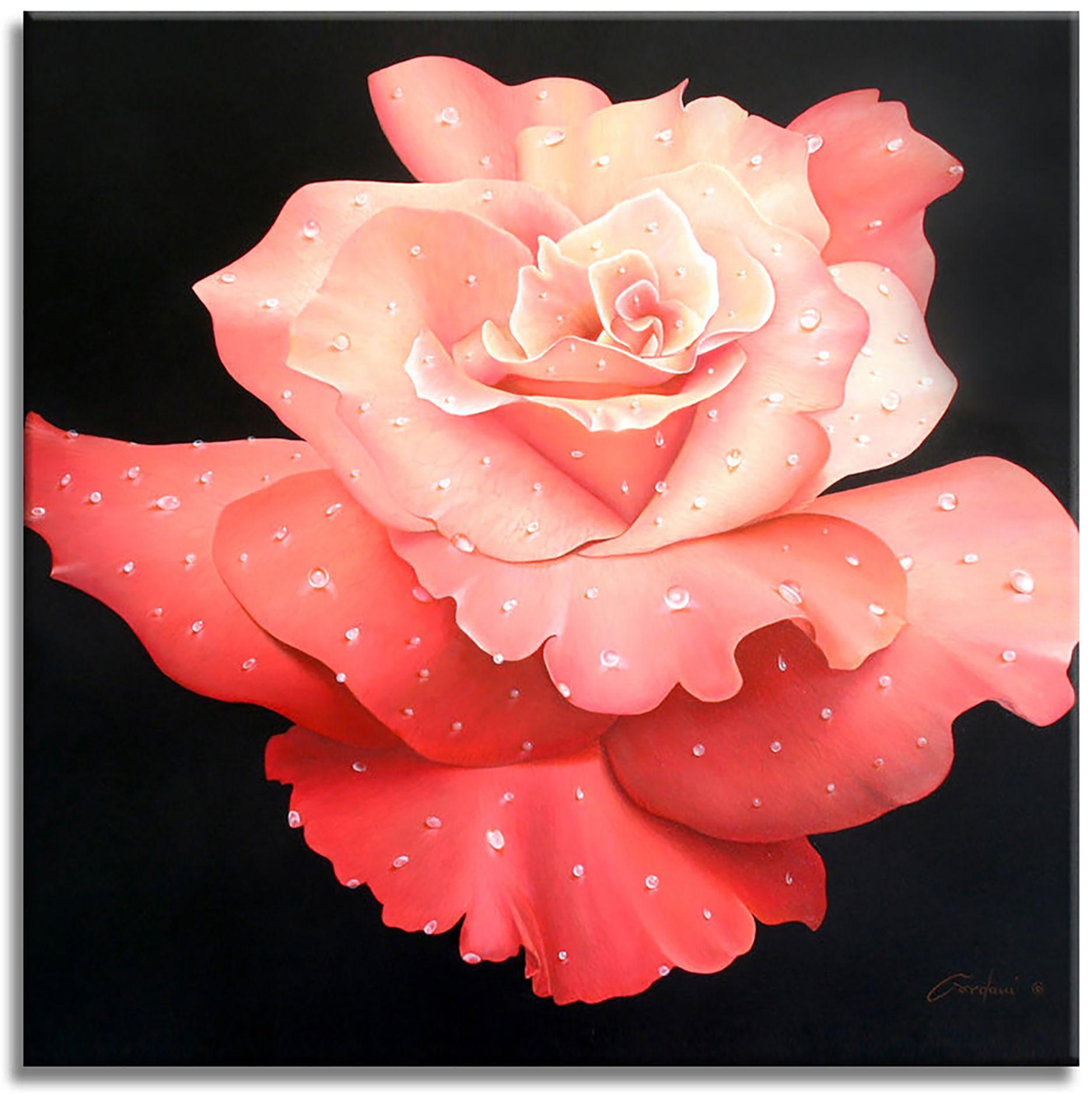Le Rose, Gemälde, Öl auf Leinwand