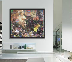 Lebron James The King â€“ The Greatest, Painting, Acrylic on Canvas