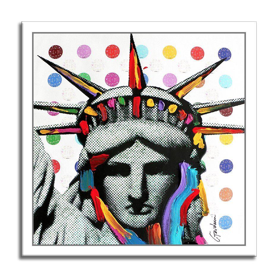 Einzigartiges Pop-Art-Originalgemälde auf Leinwand von Gardani für Sie verfügbar. Handsigniert vom Künstler auf der Vorder- und Rückseite, mit offiziellem Gardani-Echtheitszertifikat mit einer einzigartigen Dollarschein-Sequenz als