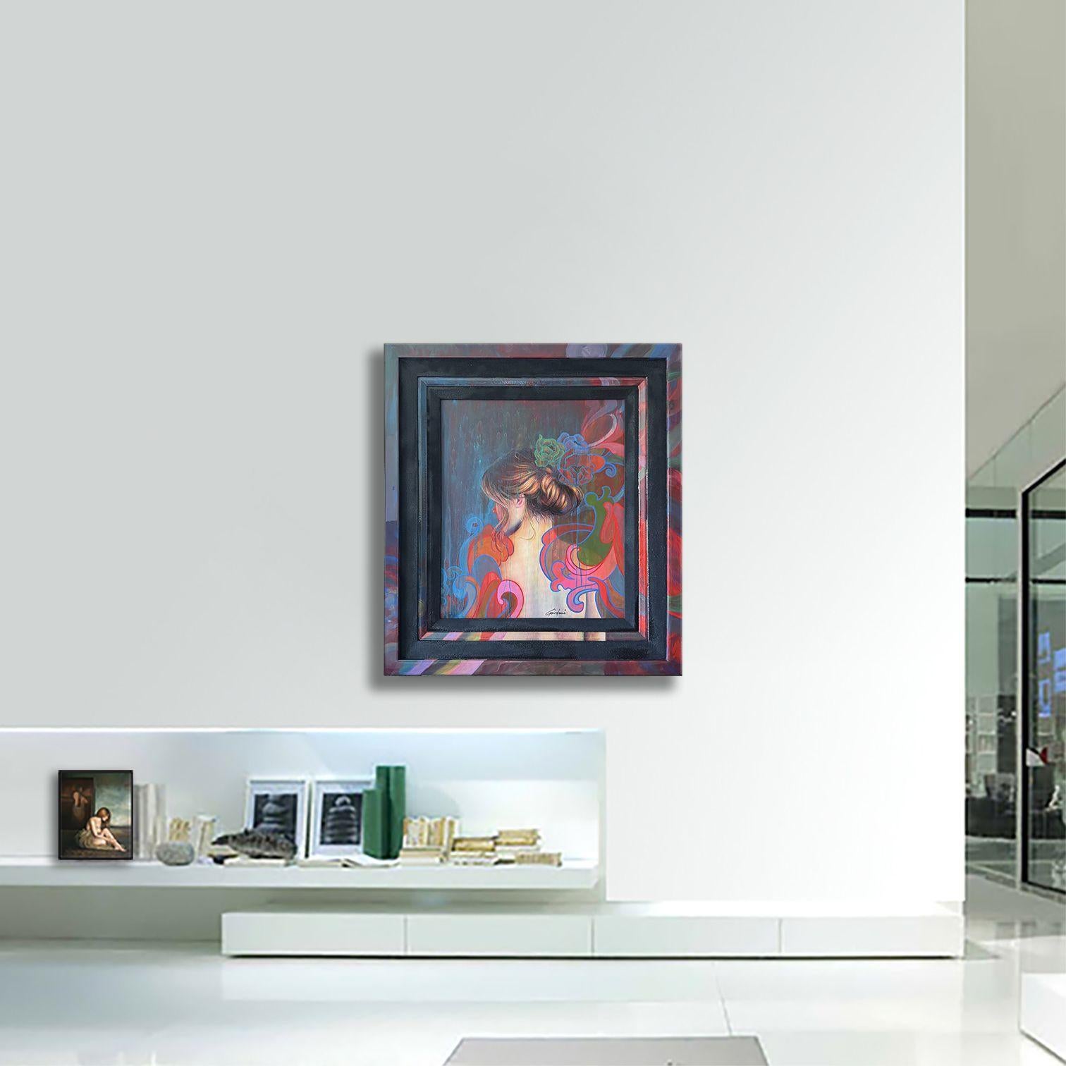 Lines of Thinking, Gemälde, Öl auf Leinwand im Angebot 1