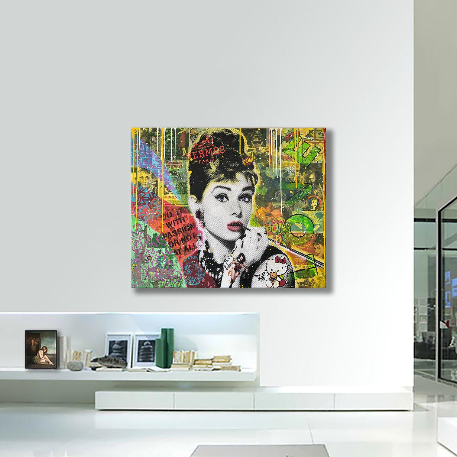 Love Audrey, Gemälde, Acryl auf Leinwand im Angebot 1
