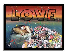 Love Hello - Peinture originale sur toile, Peinture, Acrylique sur toile