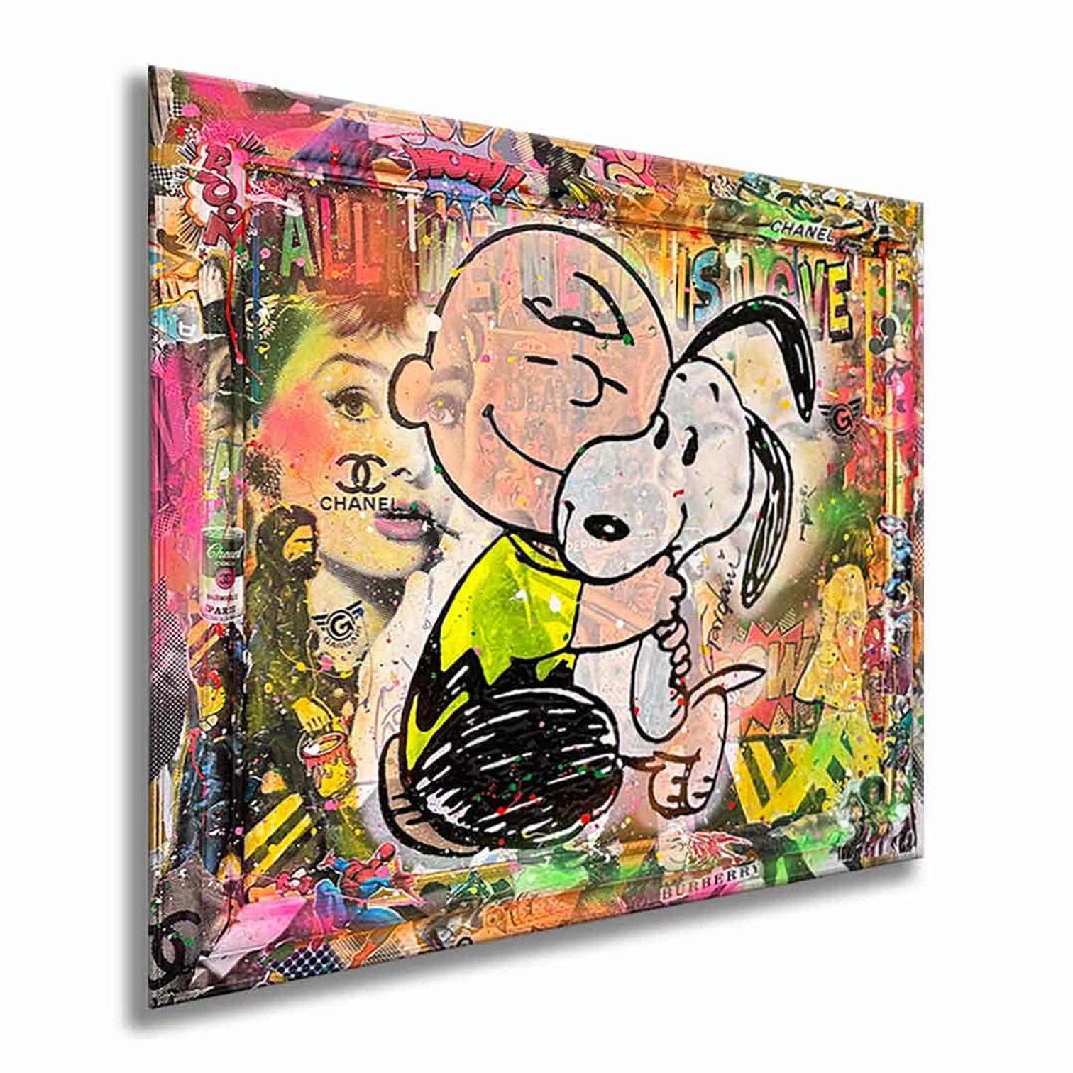 Love is a Hug â€“ Original Painting on canvas, Painting, Acrylic on Canvas For Sale 1
