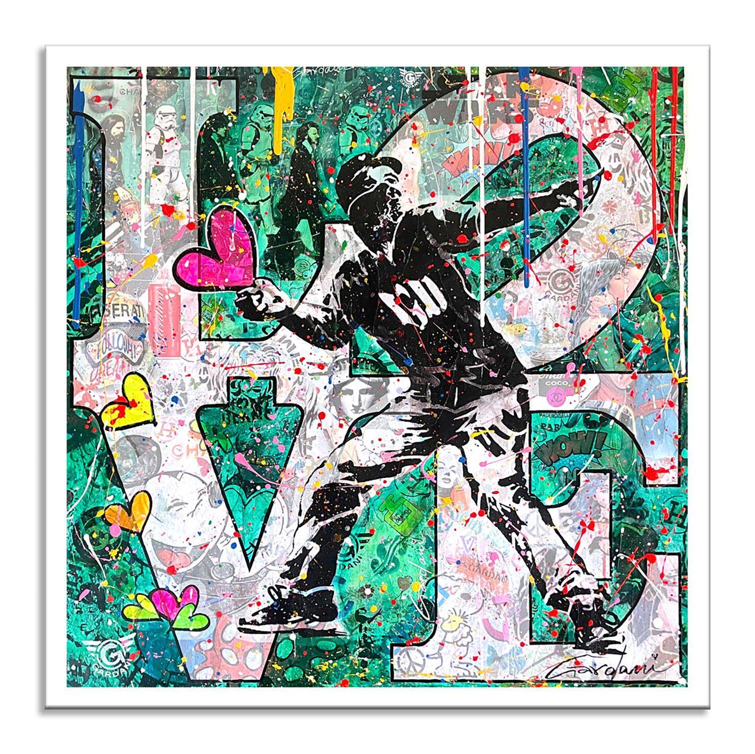 Love is Beautiful, Gemälde, Acryl auf Leinwand (Pop-Art), Painting, von Gardani Art
