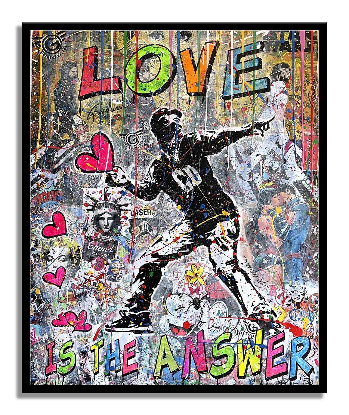 Amore  è la risposta, Pittura, Acrilico su tela - Painting Pop Art di Gardani Art