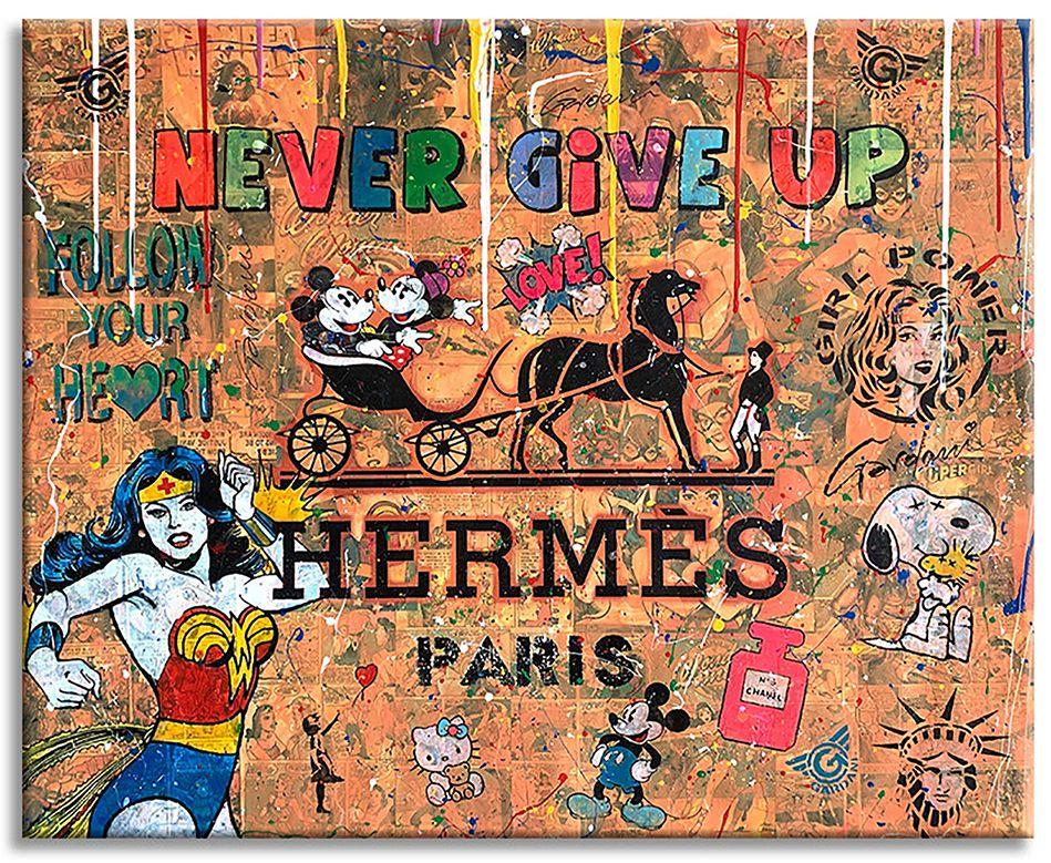 Love Paris Hermes, Painting, Acrylic on Canvas