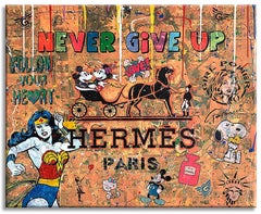 Love Paris Hermes, Painting, Acrylic on Canvas