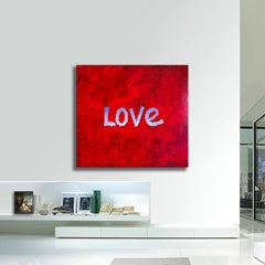 Love Planet - Original Painting on Canvas, Painting, Acrylic on Canvas