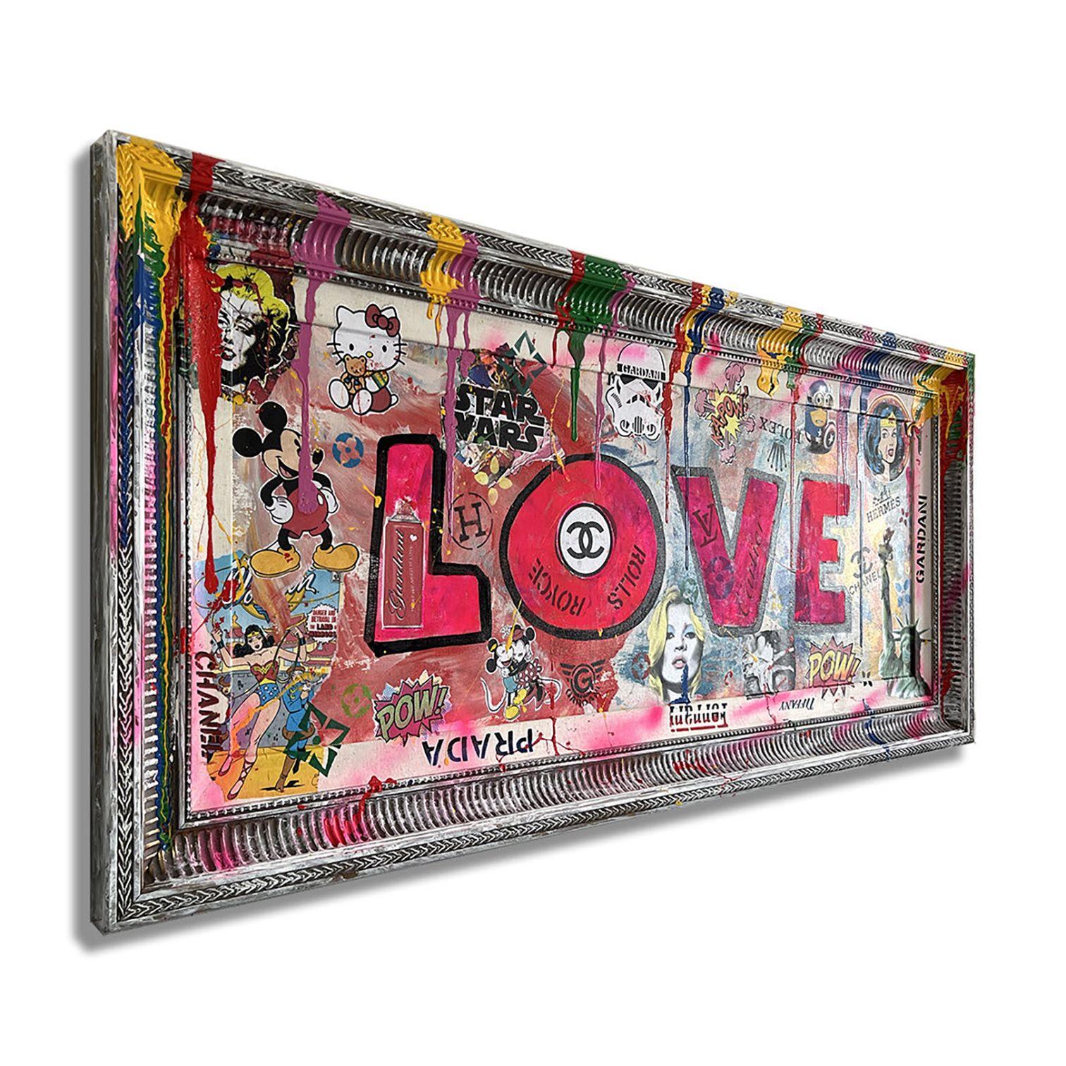 Love Pow â€“ Original Painting on Canvas, Painting, Acrylic on Canvas For Sale 1