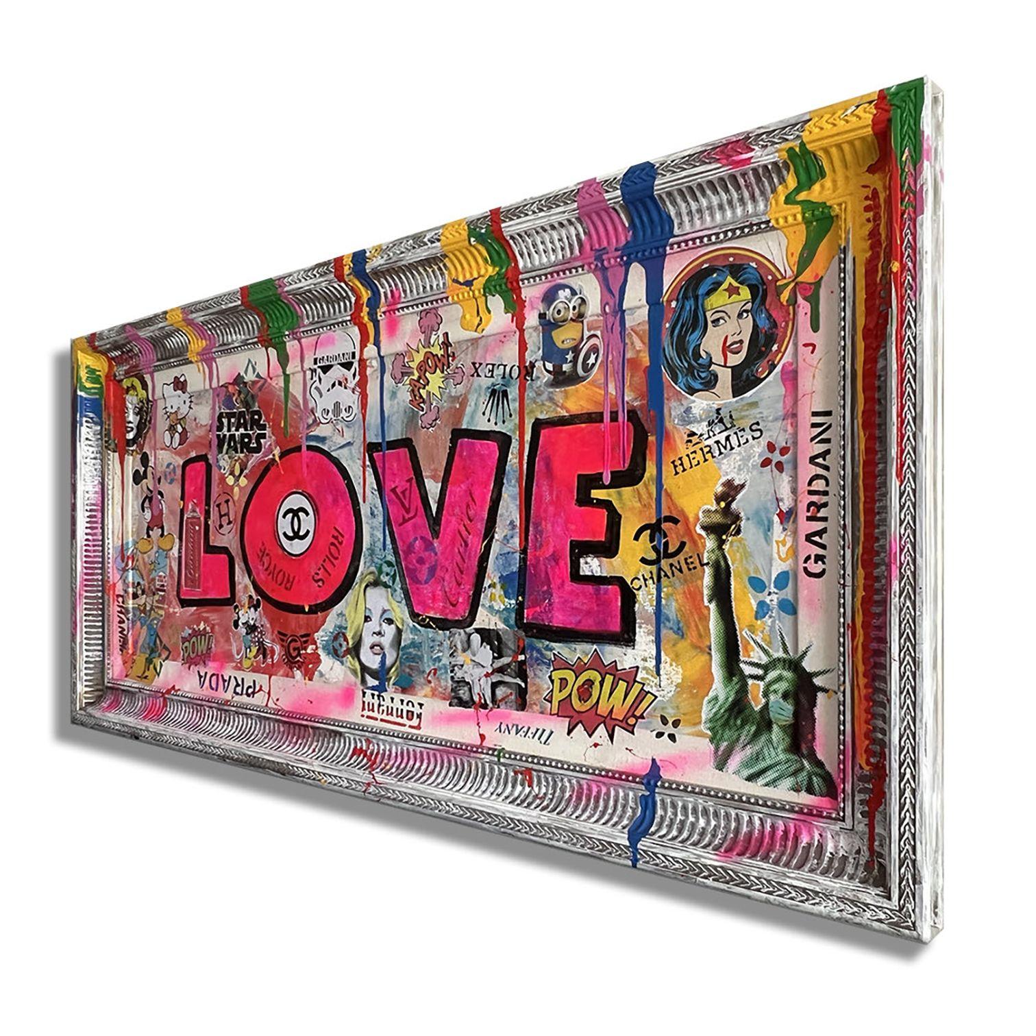 Love Pow â€“ Original Painting on Canvas, Painting, Acrylic on Canvas For Sale 2