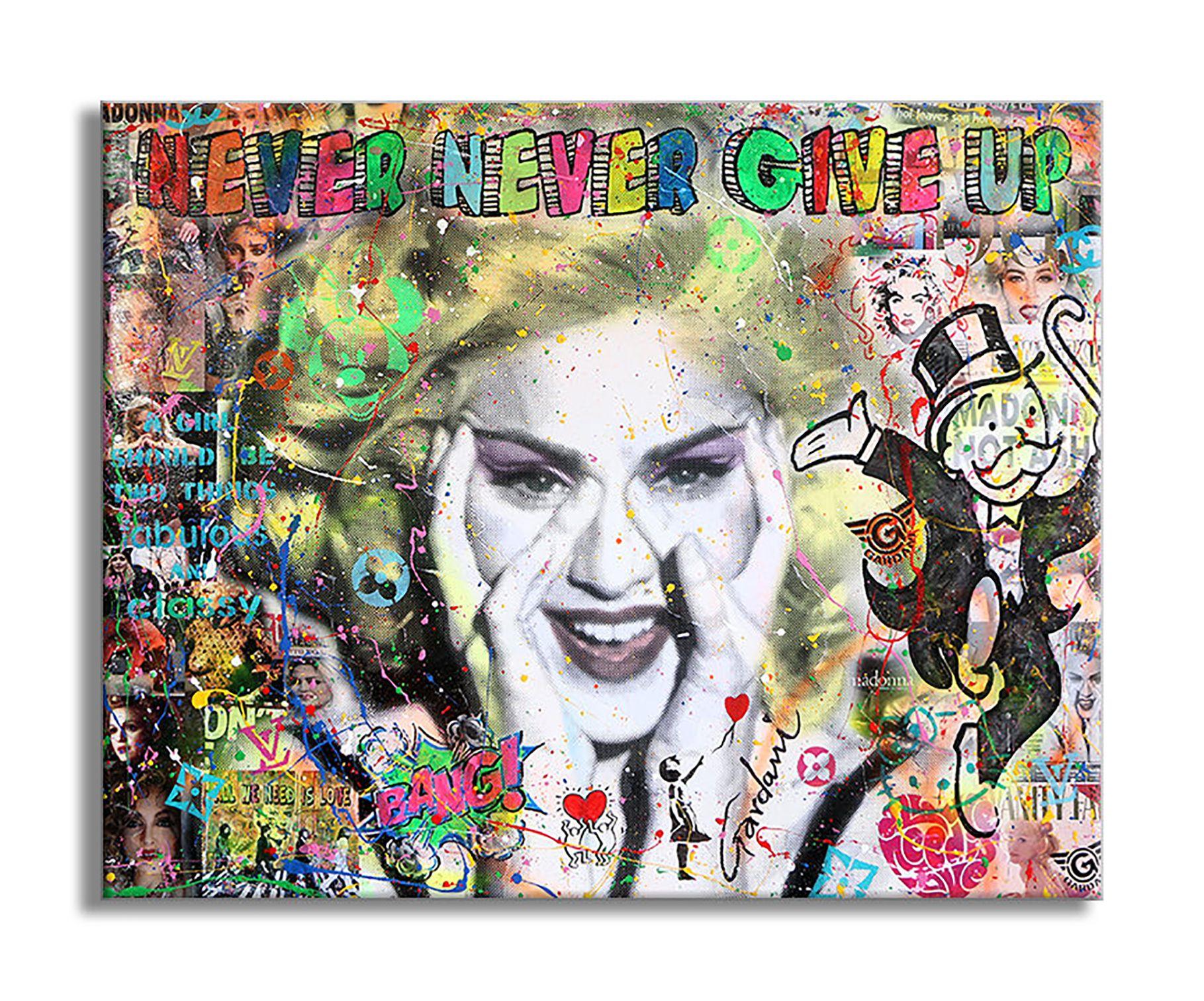 Madonna - Never Give Up, Painting, Acrylic on Canvas