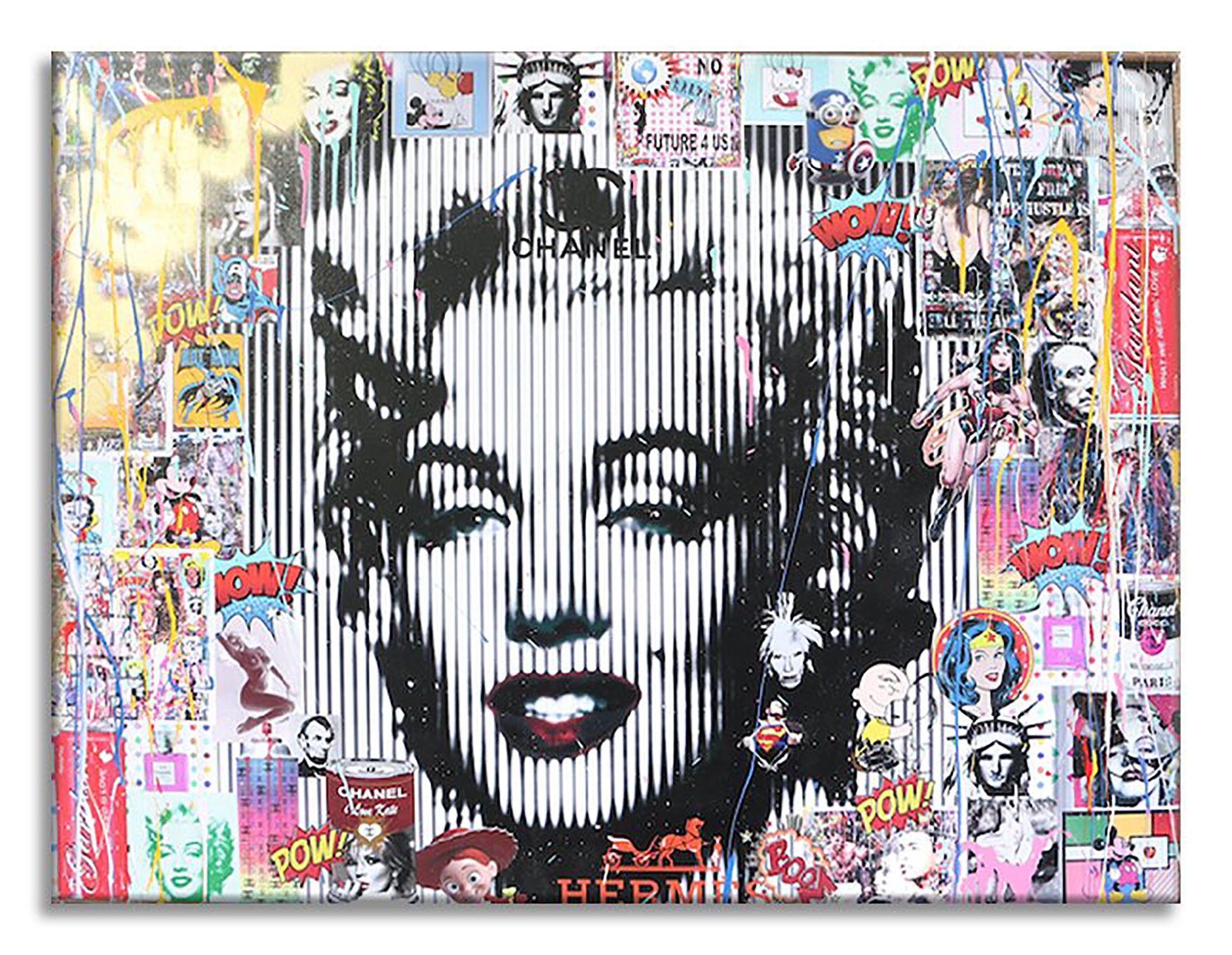 Marilyn magique, peinture, acrylique sur toile - Painting de Gardani Art