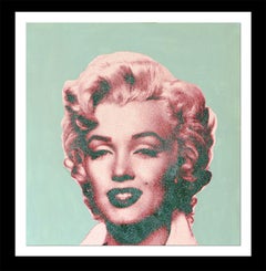 Marilyn †Ich liebe dich, Gemälde, Acryl auf Papier