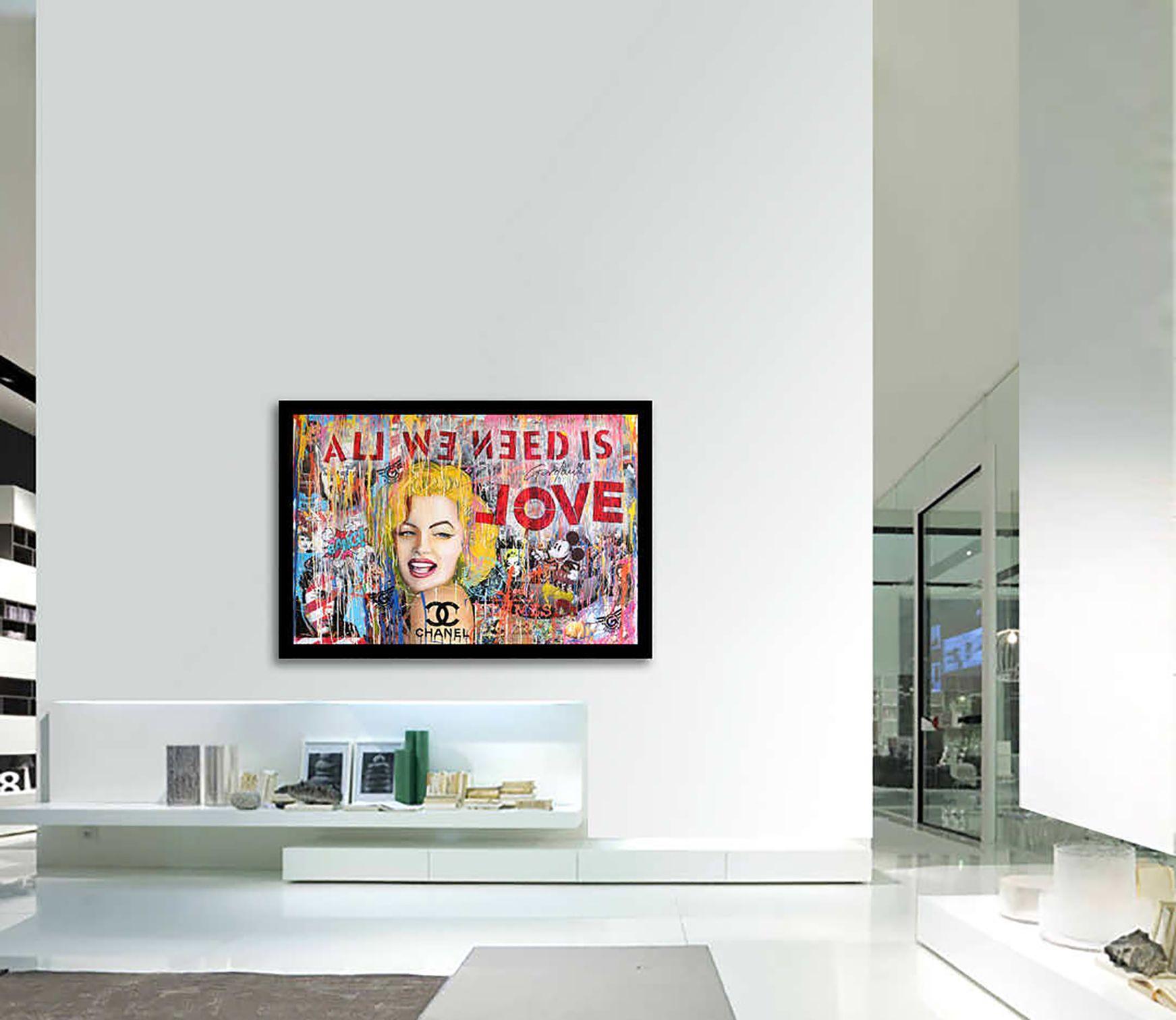Marilyn All we Need â€“ Original Painting on canvas, Painting, Acrylic on Canvas For Sale 2