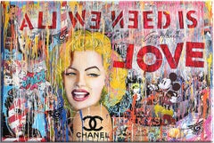 Marilyn All we Need - Peinture originale sur toile, Peinture, Acrylique sur toile