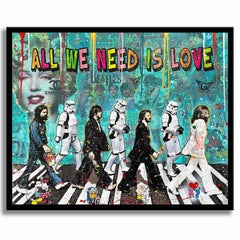 Marilyn, Audrey, Beatles “ Original Painting on ca, Painting, Acrylic on Canvas