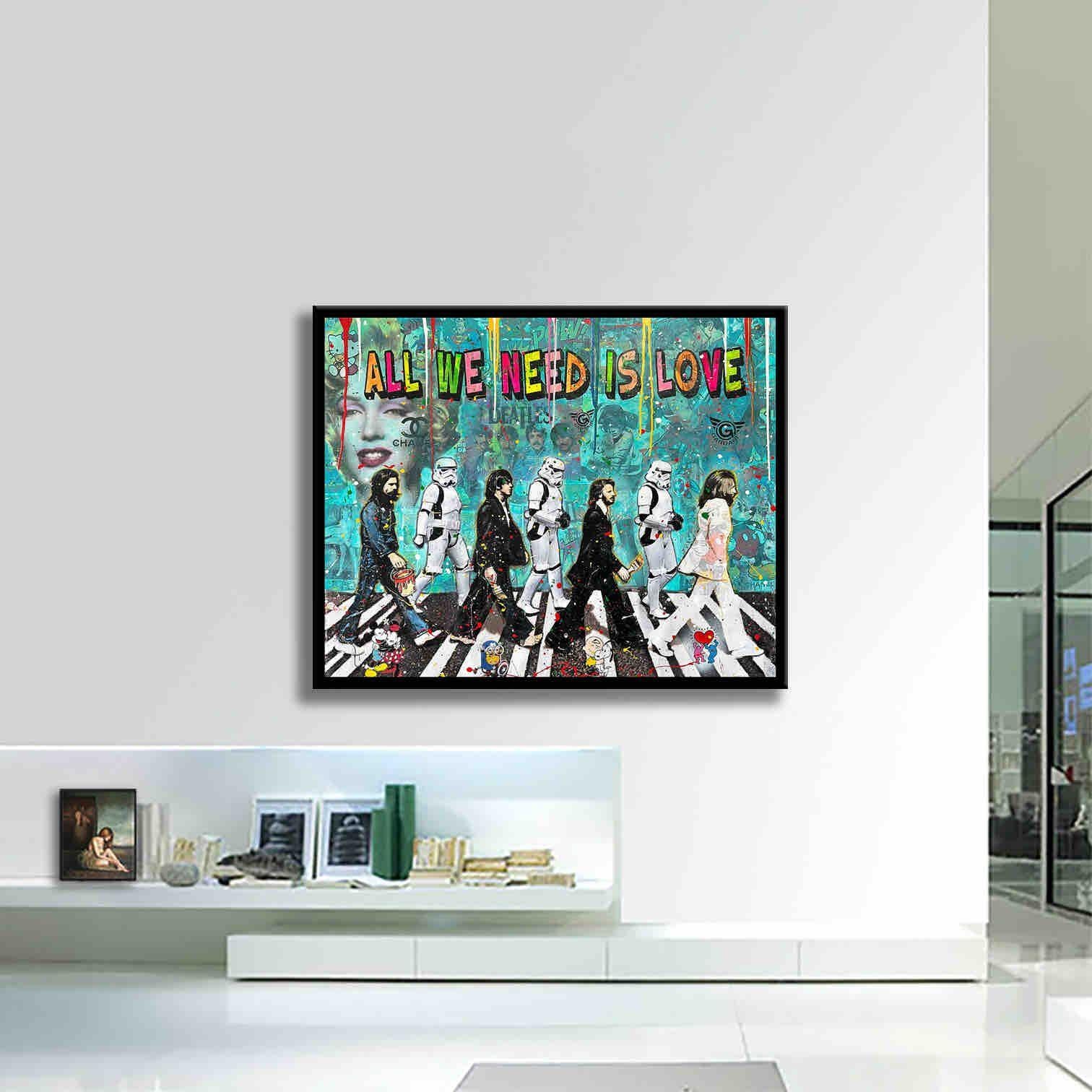 Marilyn Beatles “ Original Painting on canvas, Painting, Acrylic on Canvas For Sale 2