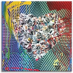 Marilyn Coeur Rouge, Painting, Acrylic on Canvas