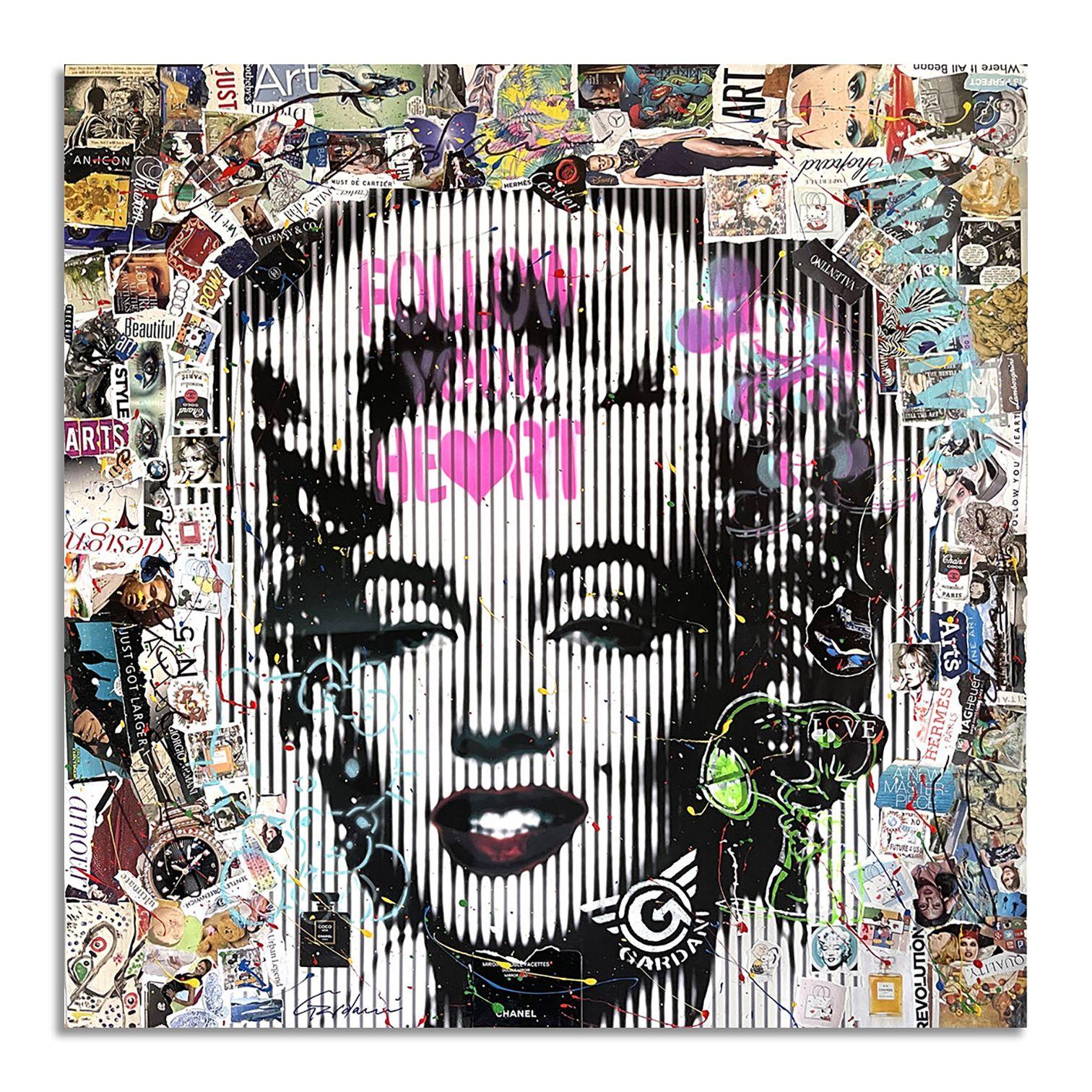 Marilyn  Herz, Gemälde, Acryl auf Papier (Pop-Art), Painting, von Gardani Art