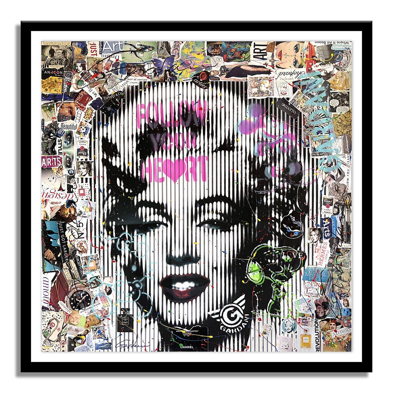 Marilyn  Herz, Gemälde, Acryl auf Papier im Angebot 1