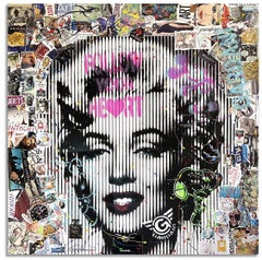 Marilyn  Heart, Painting, Acrylic on Paper