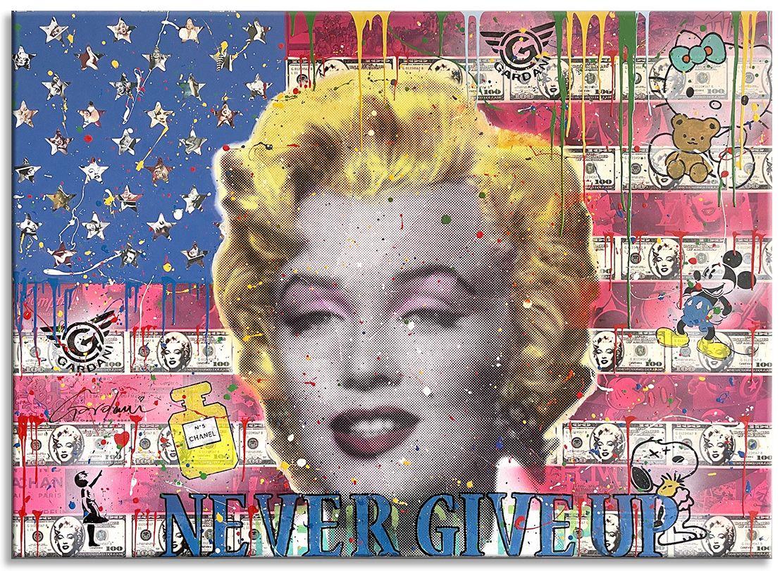 Marilyn Monroe Flag, Painting, Acrylic on Canvas