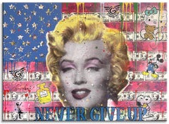 Marilyn Monroe Flag, Painting, Acrylic on Canvas