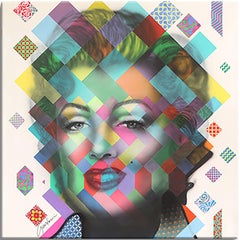 Peinture, acrylique sur toile Marilyn Monroe Paris