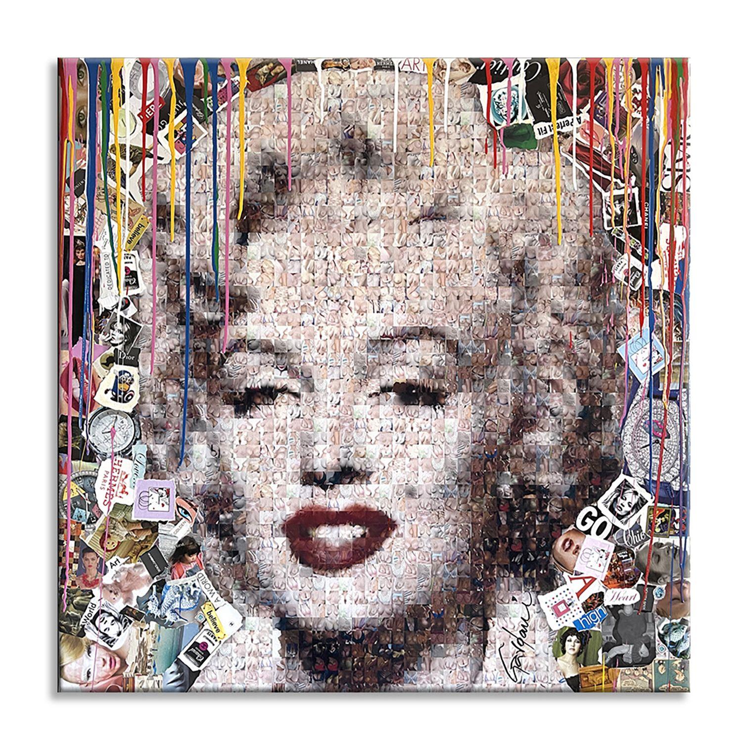 Marilyn Pompeii, Gemälde, Acryl auf Leinwand – Painting von Gardani Art