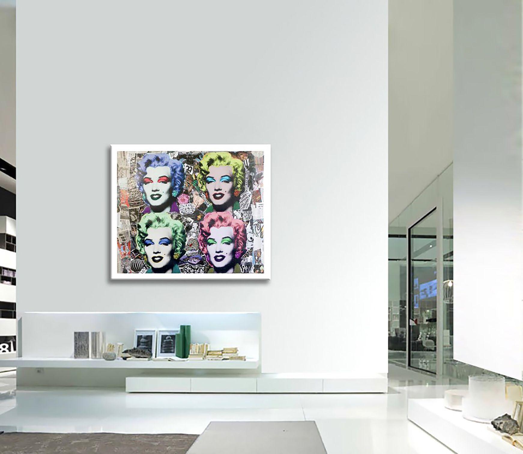 Marilyn Vintage, Gemälde, Acryl auf Leinwand im Angebot 2