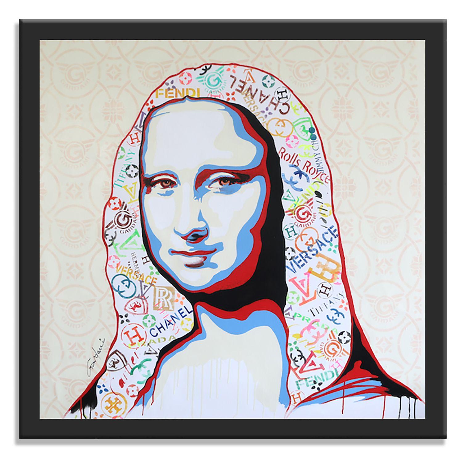 Meet the Mona Lisa, Painting, Acrylic on Canvas For Sale 1