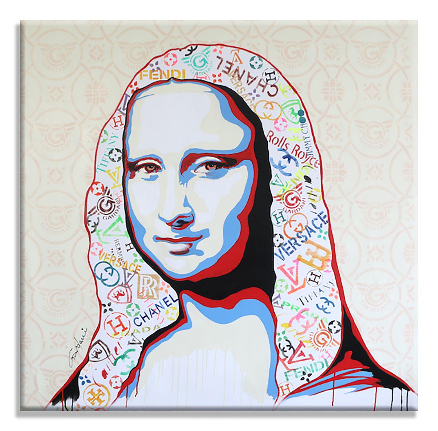 Meet the Mona Lisa, Painting, Acrylic on Canvas For Sale 3