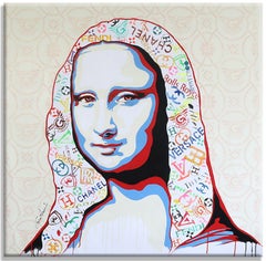 Meet the Mona Lisa, Painting, Acrylic on Canvas