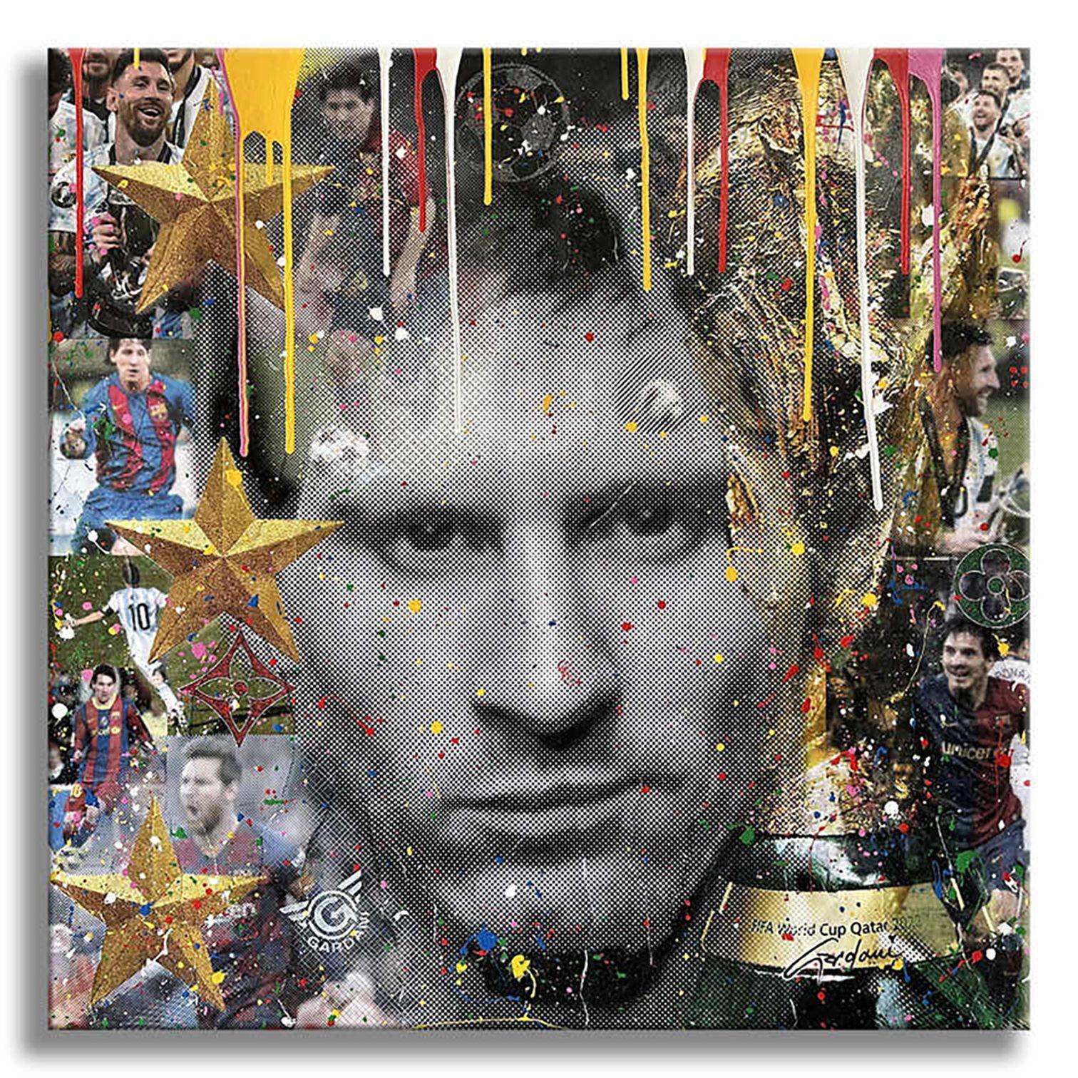 Messi the Best â€“ Original Painting on canvas, Painting, Acrylic on Canvas For Sale 4