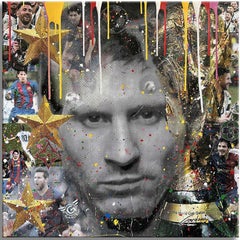 Messi the Best - Peinture originale sur toile, Peinture, Acrylique sur toile