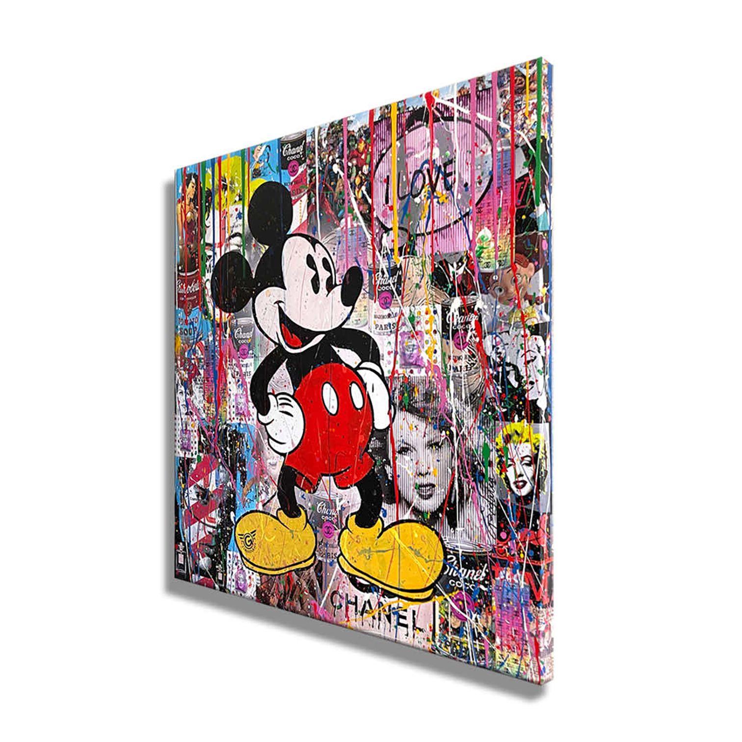 Mickey â€“ I Loveâ€¦, Painting, Acrylic on Canvas For Sale 2