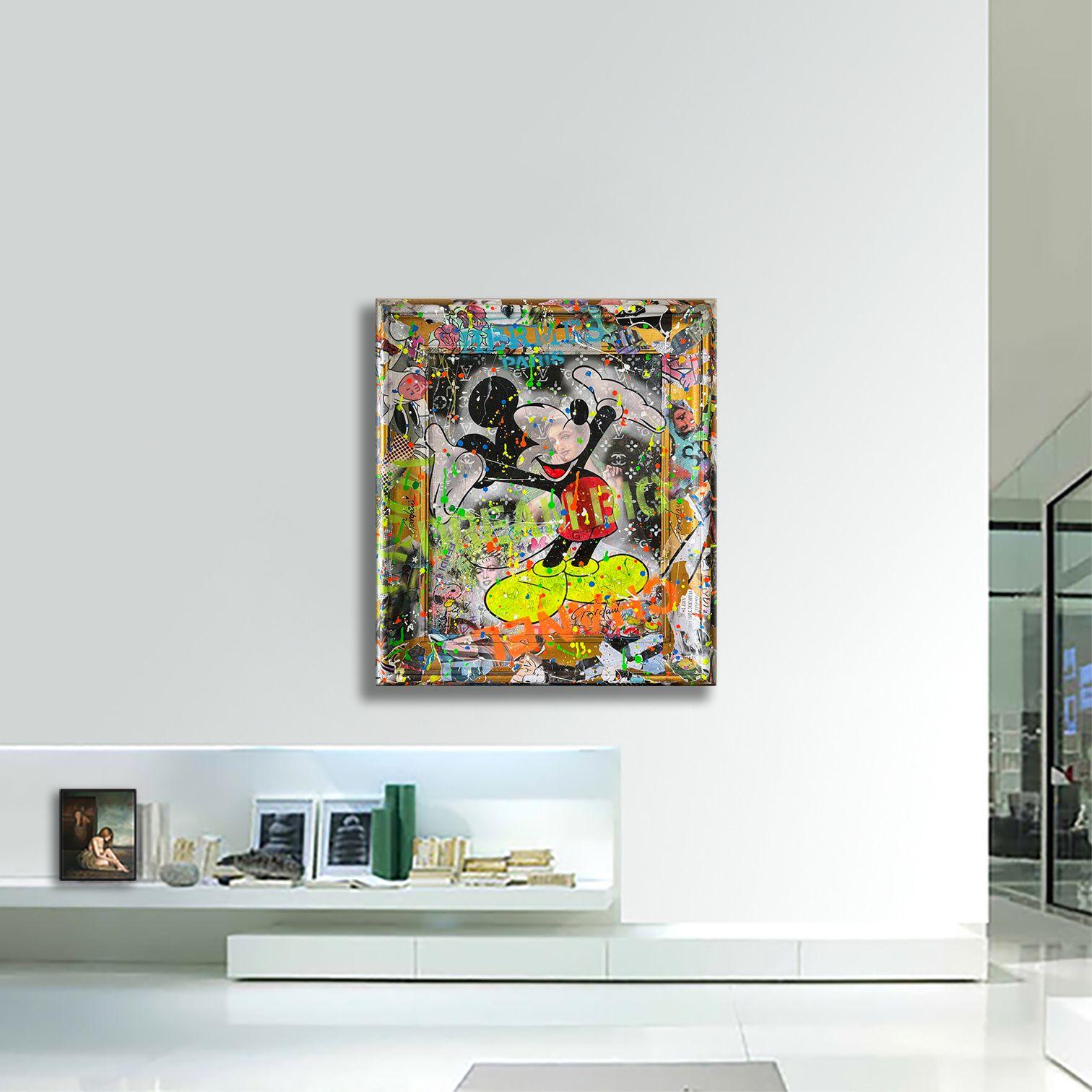 Mickey Always Dream Big, Gemälde, Acryl auf Leinwand im Angebot 1