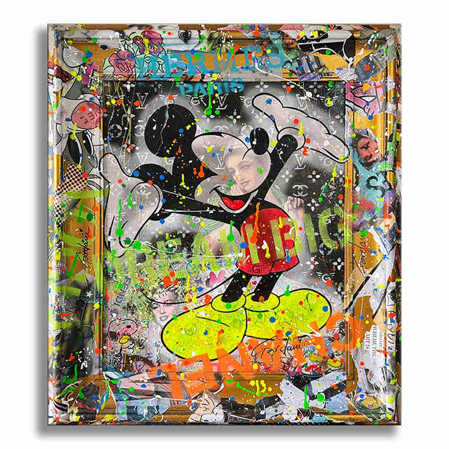 Mickey Always Dream Big, Gemälde, Acryl auf Leinwand im Angebot 2
