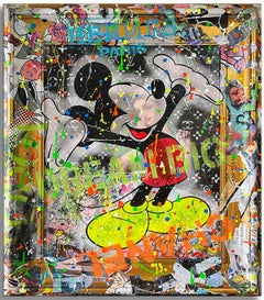 Mickey Always Dream Big, Painting, Acrylic on Canvas