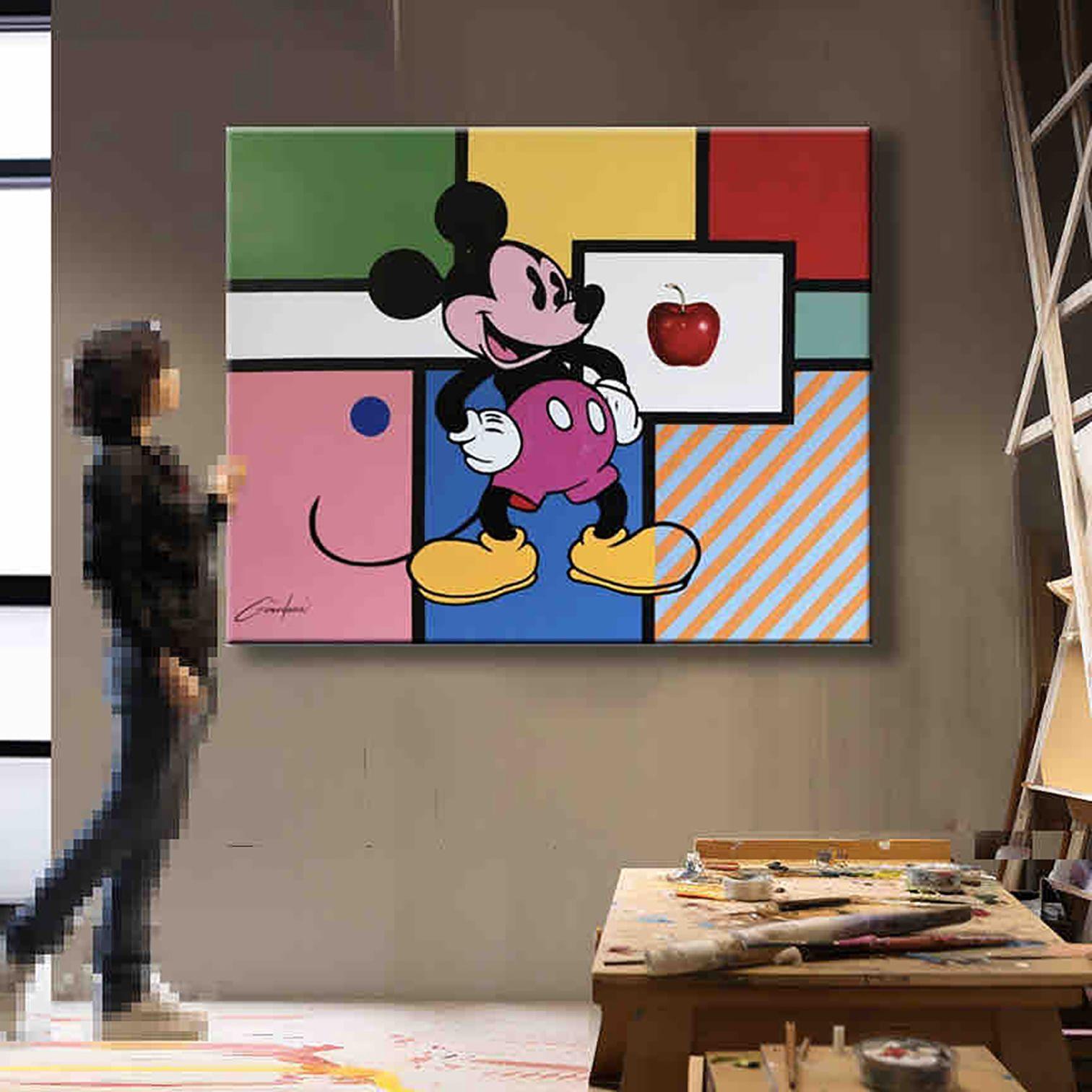 Mickey Apple, Painting, Acrylic on Canvas For Sale 4