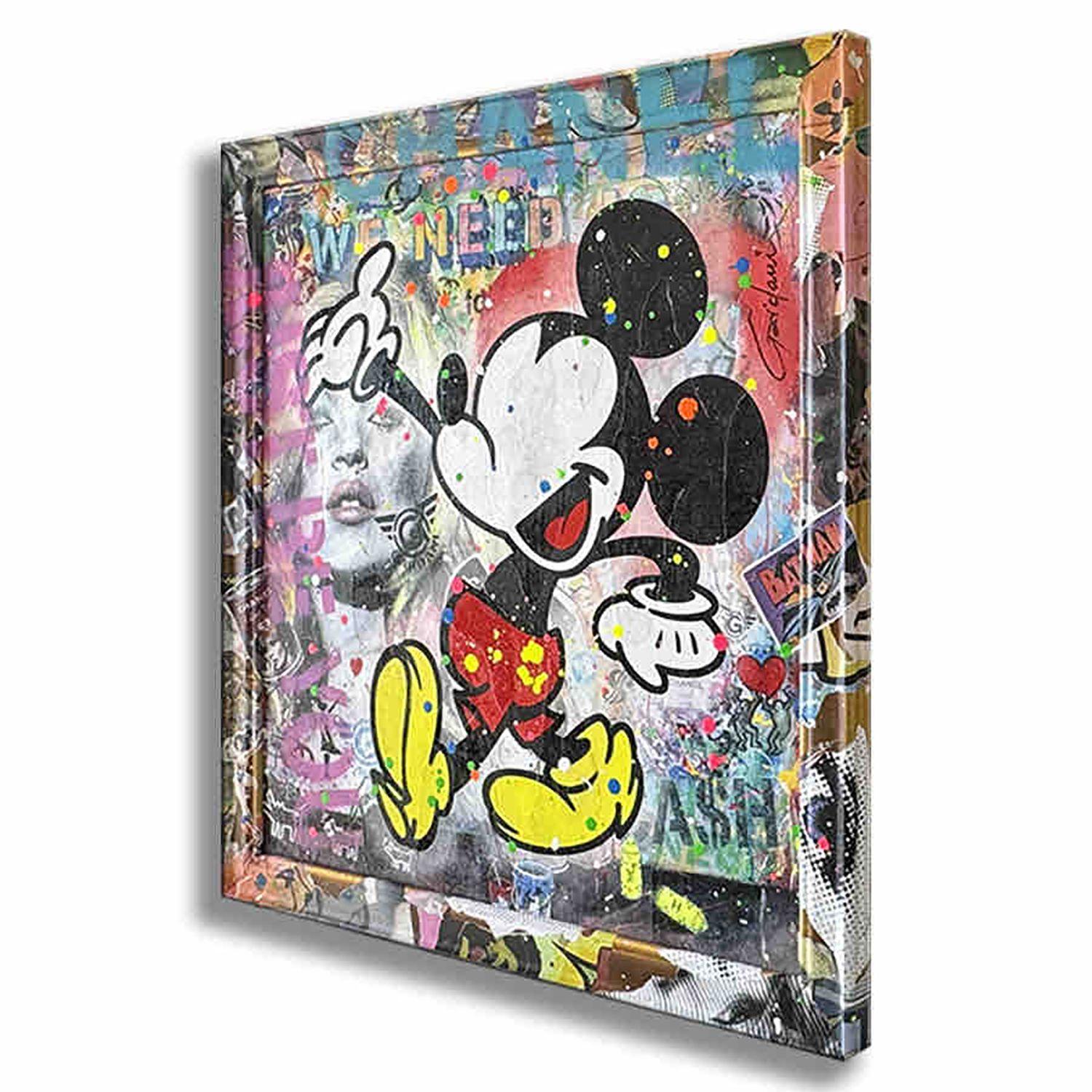 Einzigartiges Pop-Art-Originalgemälde auf Leinwand von Gardani, handsigniert vom Künstler auf der Vorder- und Rückseite, kommt mit offiziellem Gardani-Echtheitszertifikat mit einer einzigartigen Dollarschein-Sequenz als Registrierungsnummer für
