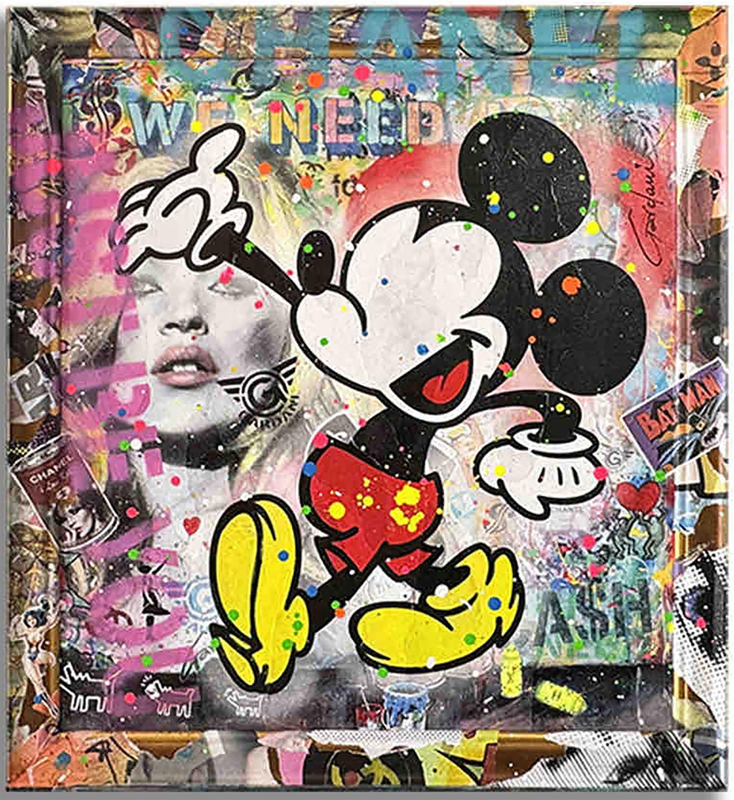 Mickey Floats Away, Gemälde, Acryl auf Leinwand im Angebot 2