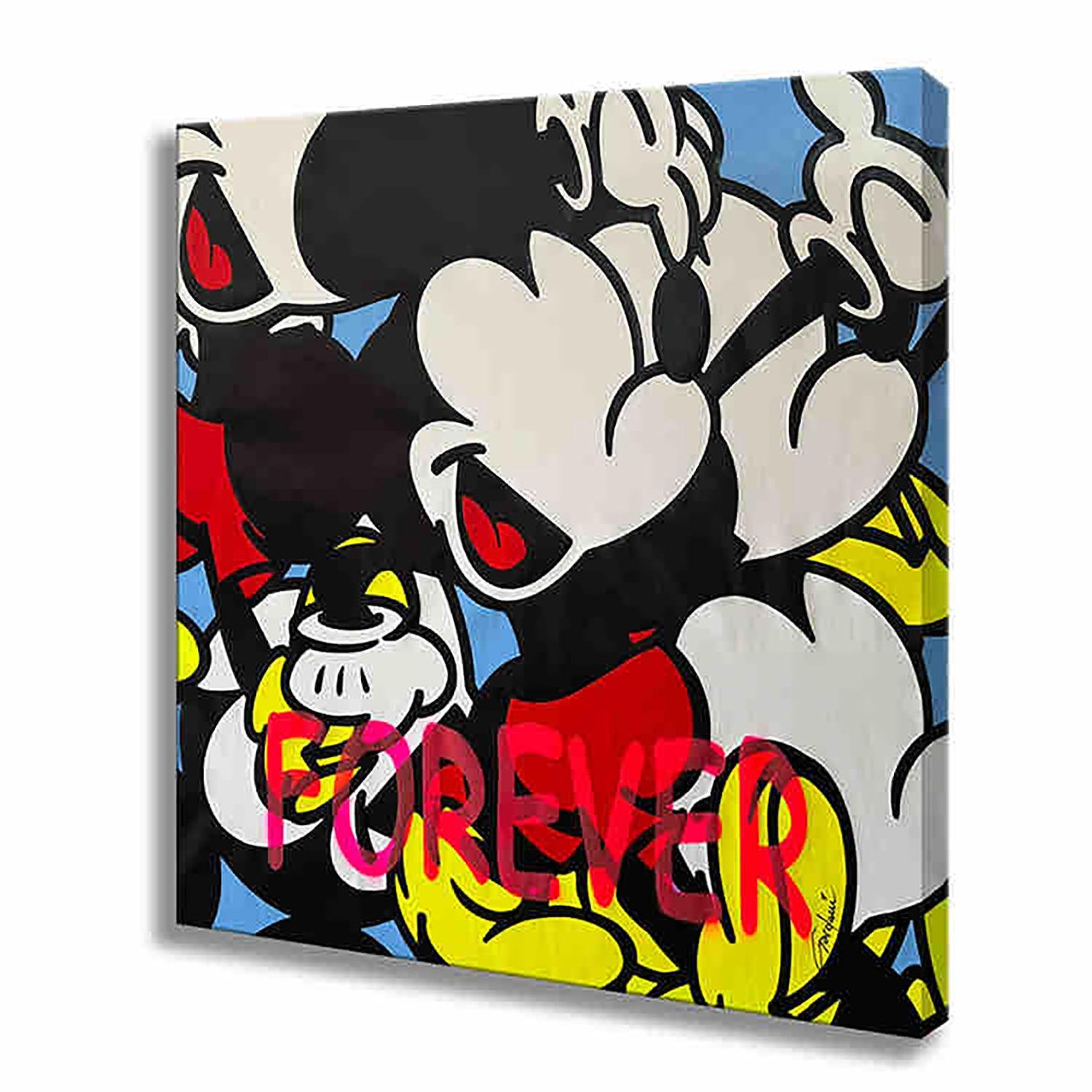 Mickey Forever - Original Painting on Canvas, Painting, Acrylic on Canvas For Sale 1