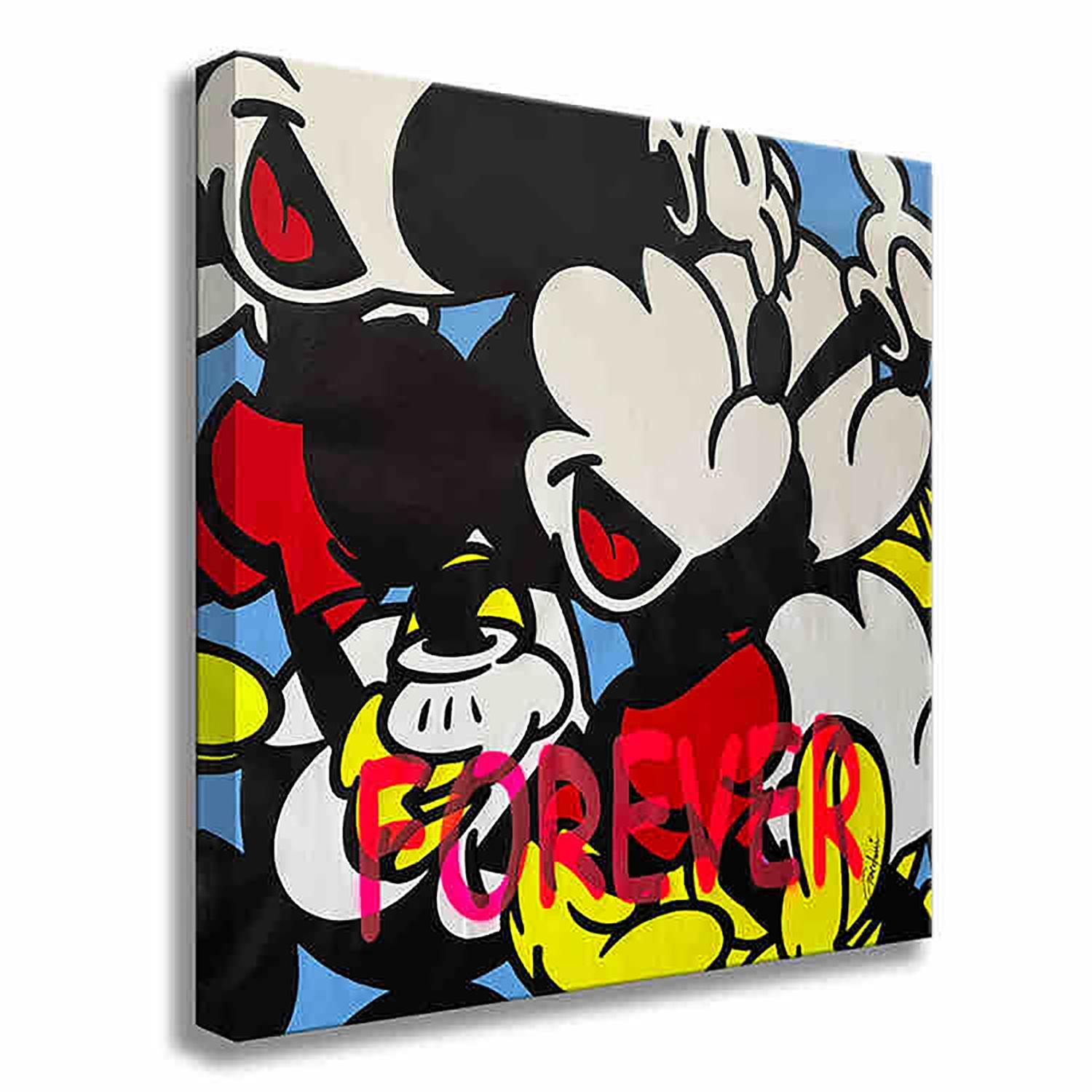 Mickey Forever - Original Painting on Canvas, Painting, Acrylic on Canvas For Sale 2