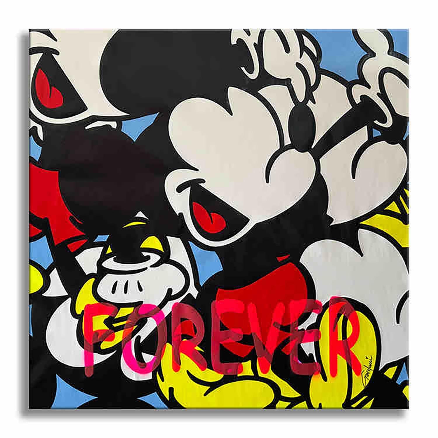 Mickey Forever - Original Painting on Canvas, Painting, Acrylic on Canvas For Sale 4