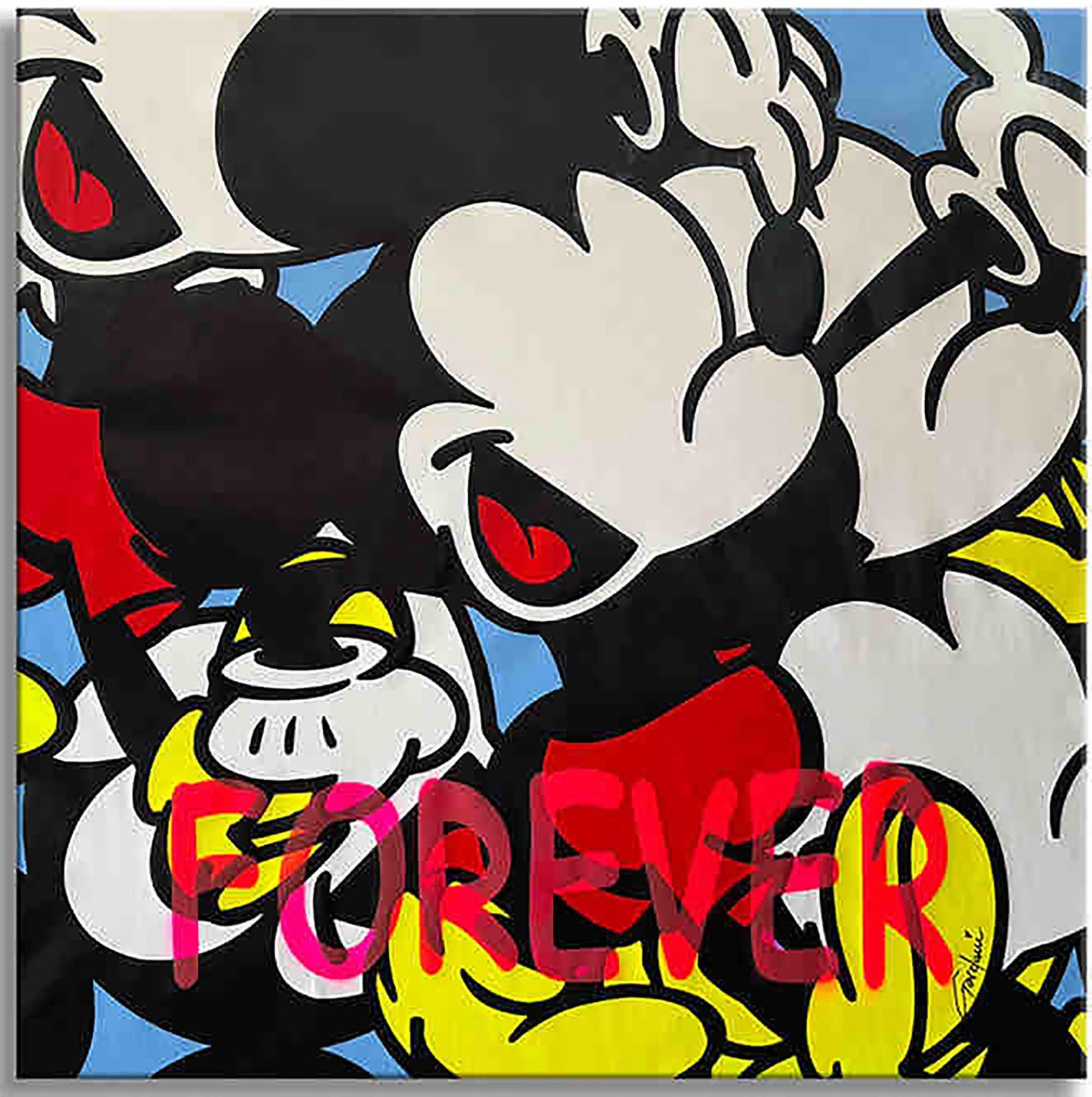 Mickey Forever - Peinture sur toile originale, peinture, acrylique sur toile